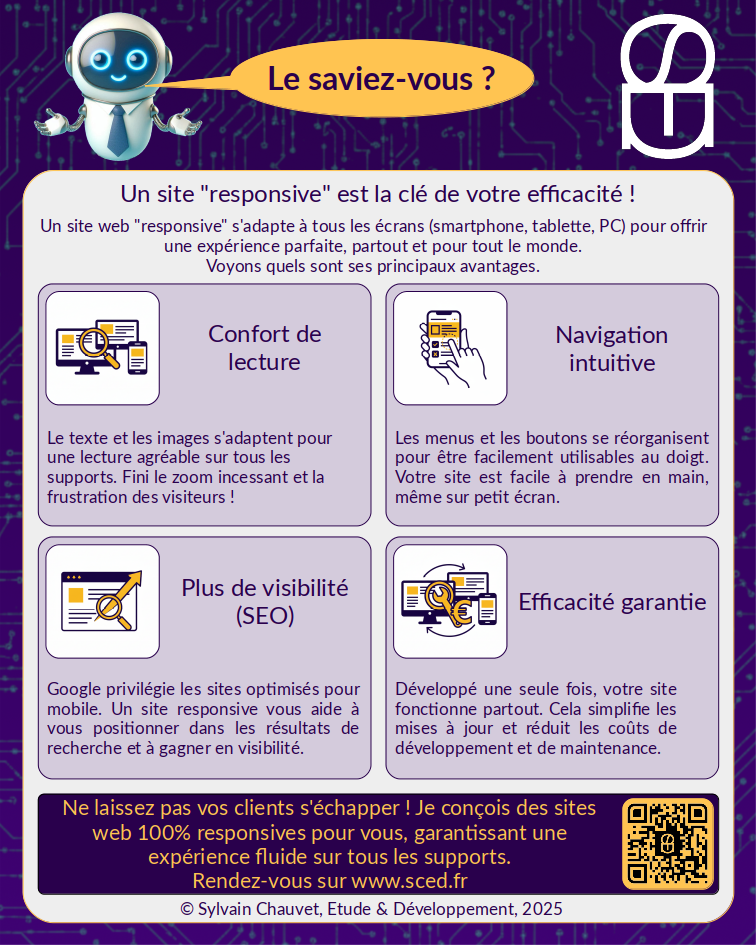 Infographie sur le responsive design et ses bénéfices pour le site web